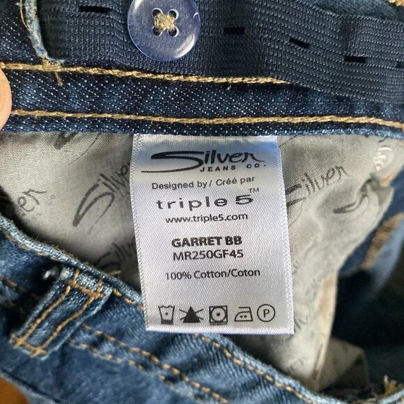 Boys Silver Jeans Garret Straight Leg Jeans Size 16 / 29 Inch Inseam Dark Wash - Picture 5 of 7